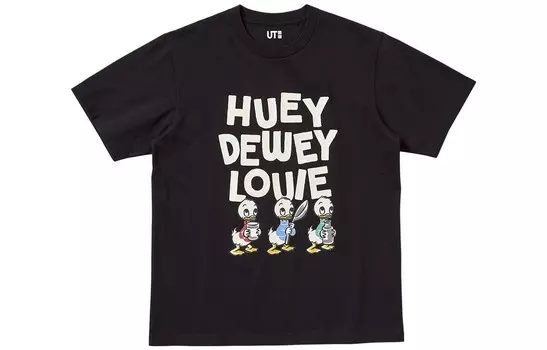 Футболка унисекс черная Uniqlo, черный