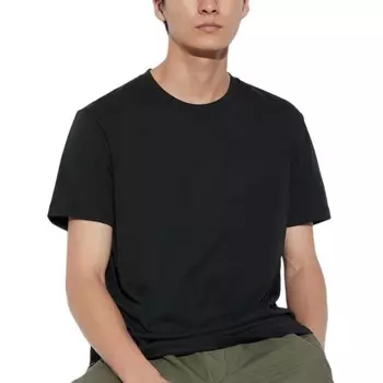 Футболка унисекс черная Uniqlo, черный