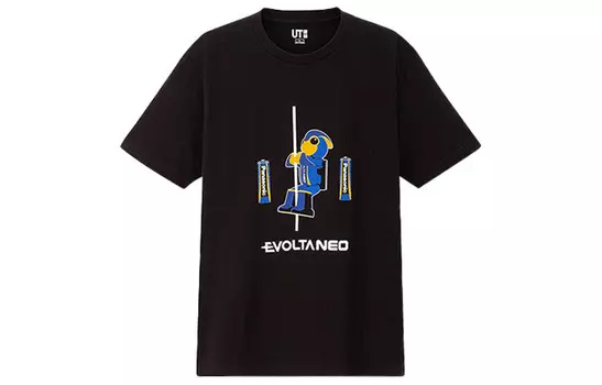 Футболка унисекс черная Uniqlo, черный