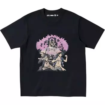Футболка унисекс черная Uniqlo, черный