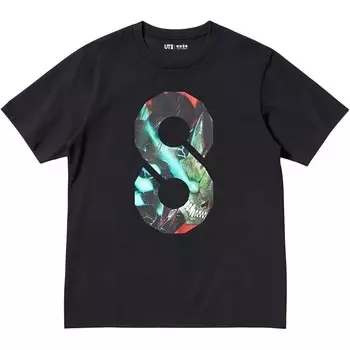 Футболка унисекс черная Uniqlo, черный