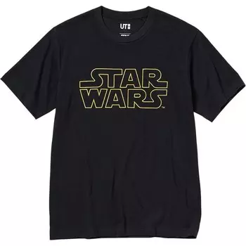 Футболка унисекс черная Uniqlo, черный