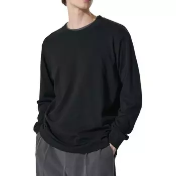 Футболка унисекс черная Uniqlo, черный