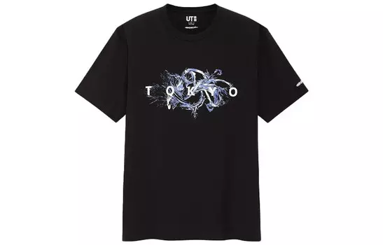 Футболка унисекс черная Uniqlo, черный