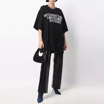 Футболка унисекс черная Vetements, черный