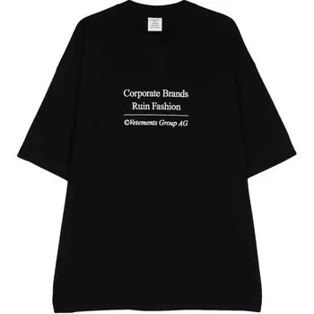 Футболка унисекс черная Vetements, черный