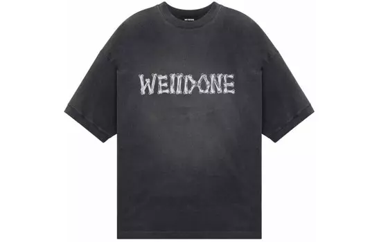 Футболка унисекс черная We11Done, черный