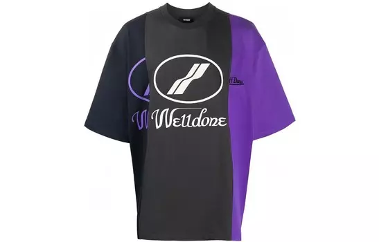 Футболка унисекс черная We11Done, черный
