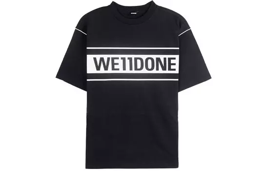 Футболка унисекс черная We11Done, черный