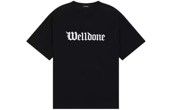 Футболка унисекс черная We11Done, черный
