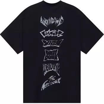 Футболка унисекс черная We11Done, черный