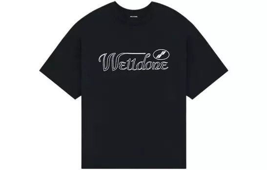Футболка унисекс черная We11Done, черный