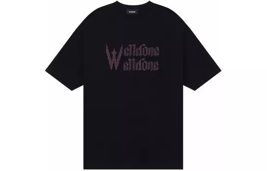 Футболка унисекс черная We11Done, черный