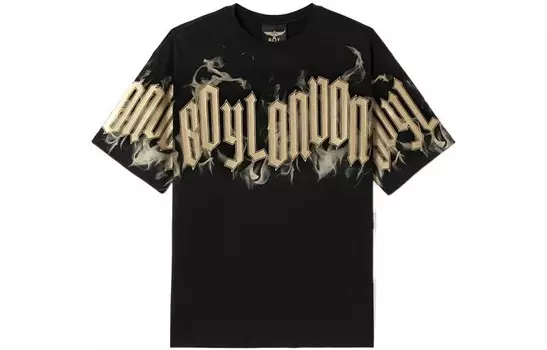 Футболка унисекс черная/золотая Boy London, черный