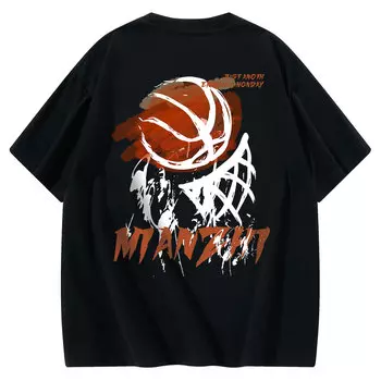 Футболка унисекс Cotton, черный/белый