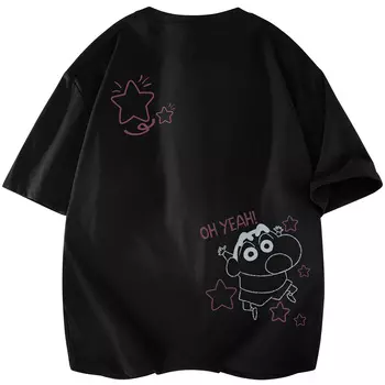 Футболка унисекс Crayon Shinchan/Crayon Shinchan, Белый [Обновление Звездного Неба]