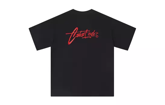 Футболка унисекс CSKS, Black with Red Embroidery