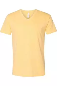 Футболка унисекс CVC с V-образным вырезом Next Level, цвет banana cream