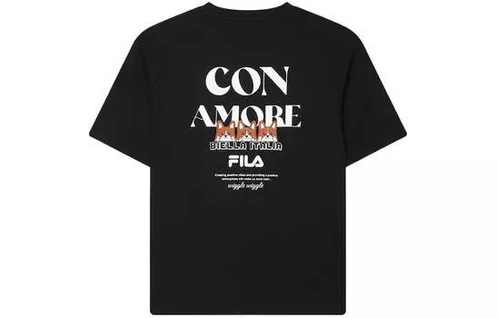 Футболка унисекс, цвет черный как смоль Fila, черный