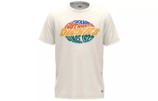 Футболка унисекс цвета слоновой кости белого цвета Dickies, белый