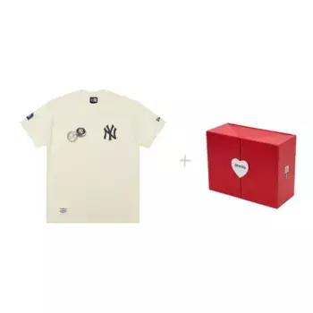 Футболка унисекс цвета слоновой кости белого цвета New Era, белый