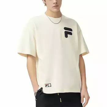 Футболка унисекс цвета слоновой кости Fila Fusion, слоновая кость