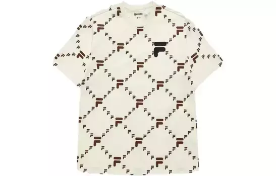 Футболка унисекс цвета слоновой кости Fila, слоновая кость