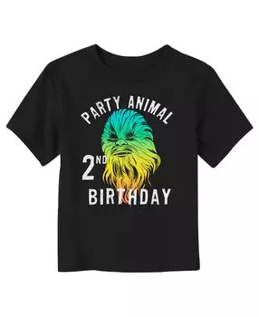Футболка унисекс для малышей «Звездные войны Чубакка Party Animal» на 2-й день рождения Disney Lucasfilm