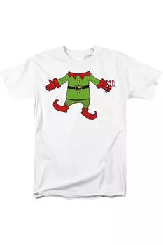 Футболка унисекс для взрослых с изображением рождественского эльфа Gildan, белый