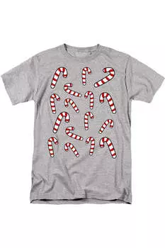 Футболка унисекс для взрослых с изображением рождественской конфеты Candy Cane Crew Gildan, цвет athletic heather