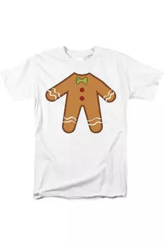 Футболка унисекс для взрослых с рождественским пряничным человечком Gildan, белый