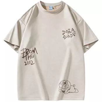 Футболка унисекс Doraemon, Бежевый