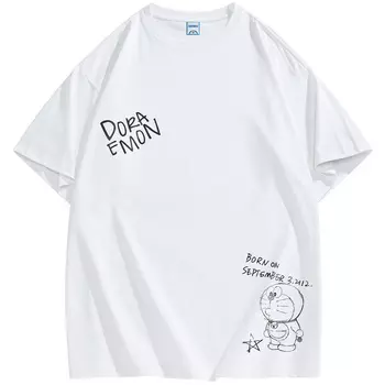 Футболка унисекс Doraemon, Long-Sleeved T-Shirt (Gray Green)
