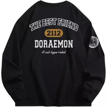 Футболка унисекс Doraemon, Пыльный зеленый