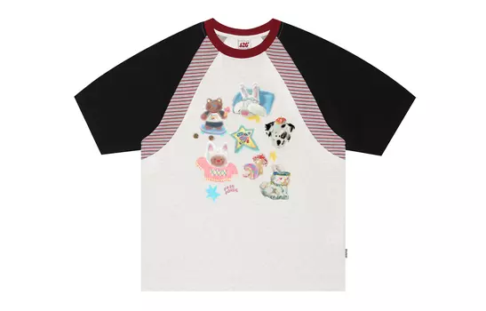 Футболка унисекс F426, белый/розовый