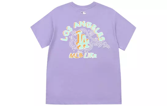 Футболка унисекс фиолетовая Mlb, фиолетовый