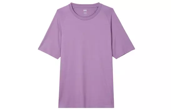 Футболка унисекс фиолетовая Uniqlo, синий