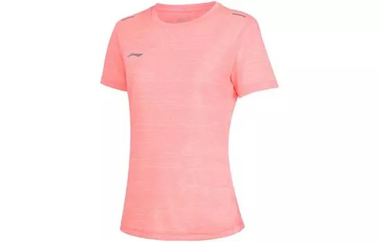 Футболка унисекс флуоресцентная коралловая пудра Lining, цвет Fluorescent coral powder