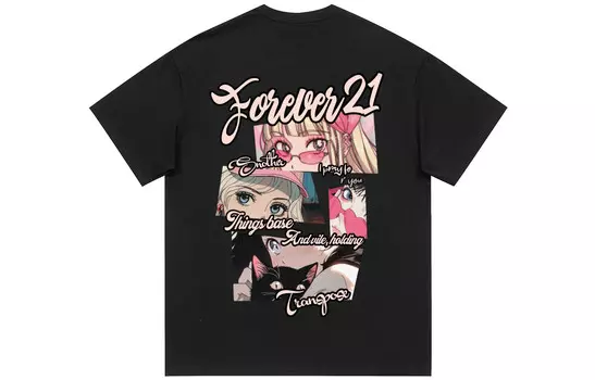 Футболка унисекс Forever 21, черный