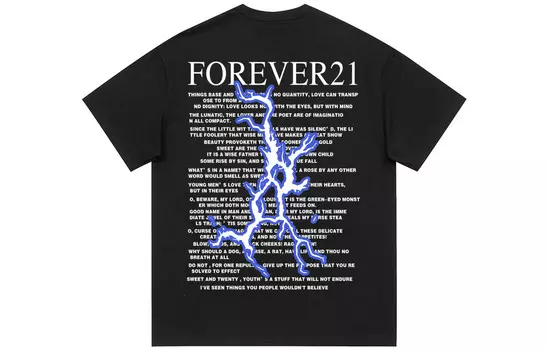 Футболка унисекс Forever 21, черный