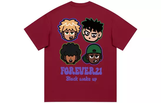 Футболка унисекс Forever 21, цвет Burgundy