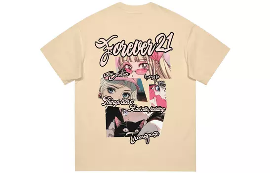 Футболка унисекс Forever 21, цвет Creamy Apricot