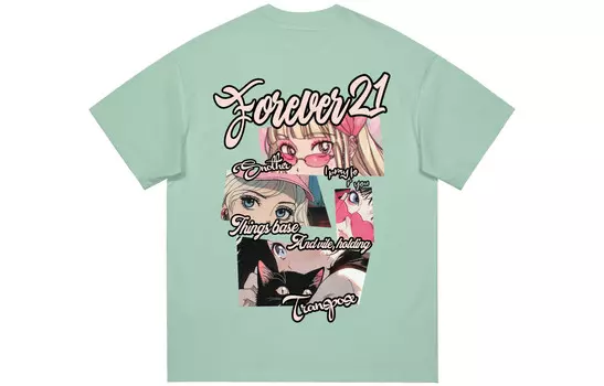 Футболка унисекс Forever 21, светло-зеленый