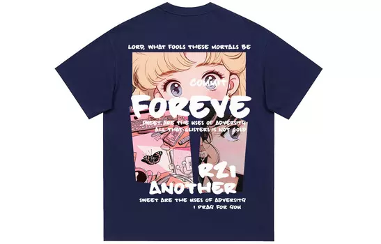 Футболка унисекс Forever 21, темно-синий