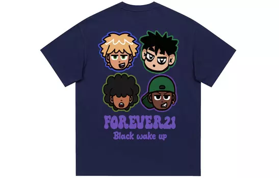 Футболка унисекс Forever 21, темно-синий