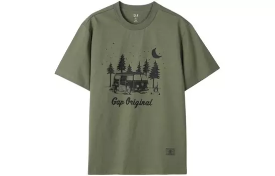 Футболка унисекс Gap, зеленый