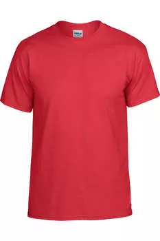 Футболка унисекс Gildan DryBlend для взрослых с коротким рукавом, красный