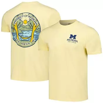 Футболка унисекс Gold Michigan Wolverines Scenic Comfort Colors Image One, цвет Mic Gold