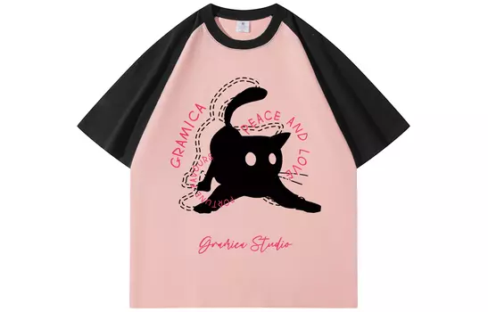 Футболка унисекс GRAMICA, Apricot & Dark Blue