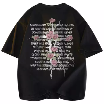 Футболка унисекс GSON, White/Black Long-Sleeved T-Shirt